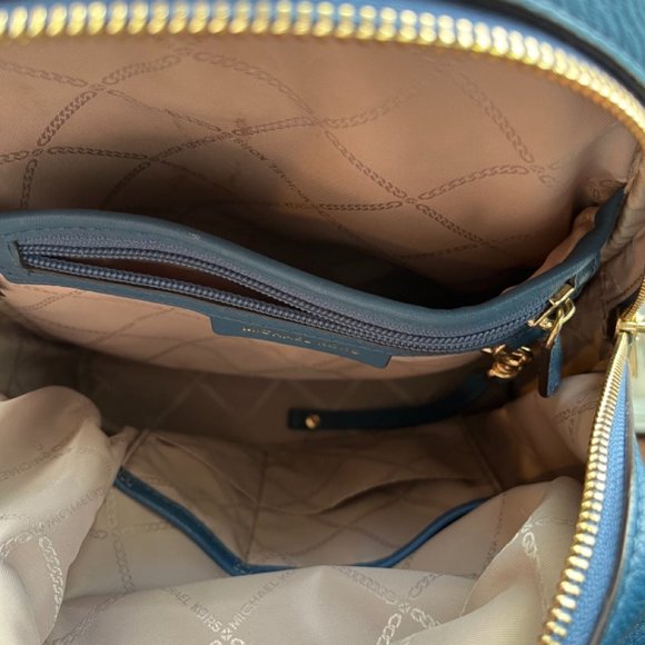Michael Kors Rhea Backpack, Blue, EUC - Picture 5 of 9